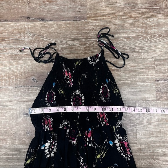 FREE PEOPLE Garden Party Black Floral Tiered Maxi Dress Size XS - Picture 12 of 14